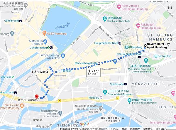 2018暑假歐遊趣~漢堡市區景點:聖尼古拉教堂遺跡、市政廳與