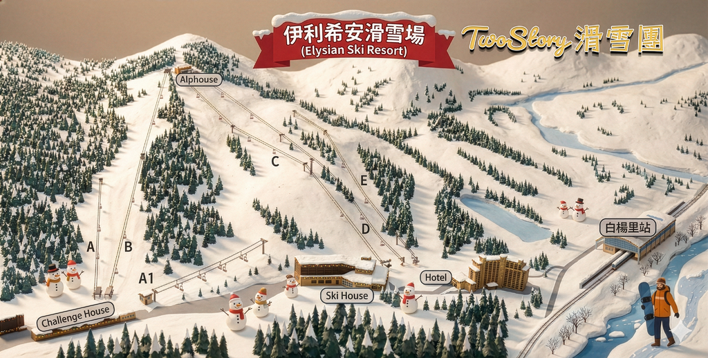 江原道滑雪推薦｜伊利希安滑雪場詳細介紹｜初學者天堂、設備完善