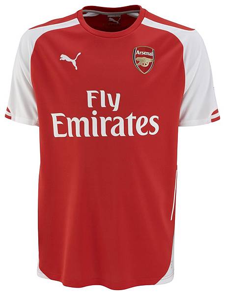 PUMA AFC系列（Arsenal Football Club）主場專業球衣採用Arsenal自1993年起用的傳統紅白配色