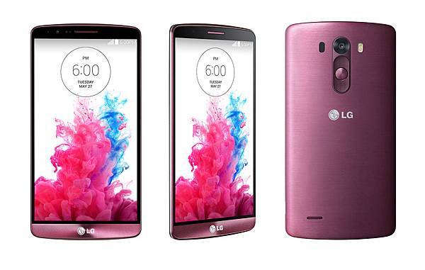 LG G3溫暖內斂的「烟紅」，於完美弧形設計中，綻放出唯美雅致的氣息。