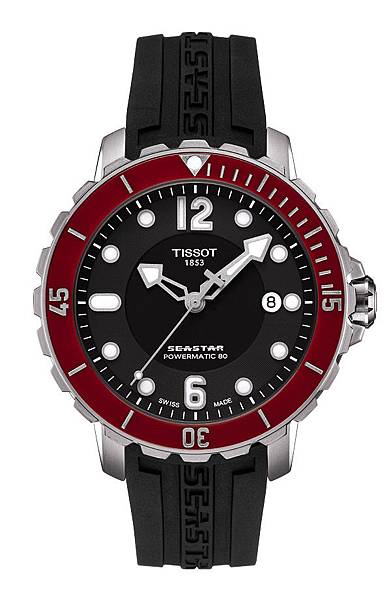 圖2.TISSOT Seastar 1000 海星系列80小時自動腕錶 NT$28,100