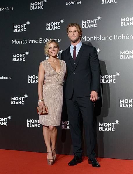 10.好萊塢巨星克里斯漢斯沃Chris Hemsworth(左)與妻子女星Elsa Pataky出席上海萬寶龍寶曦盛宴