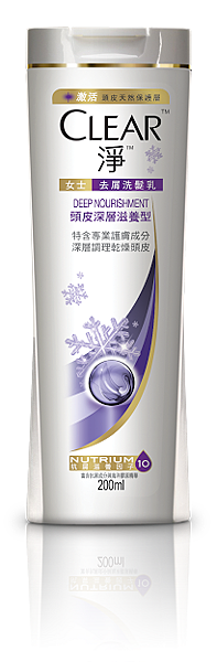 [CLEAR淨]女士去屑洗髮乳_頭皮深層滋養型_200ml 69元_冬季限量雪花版