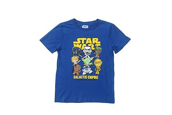 Hang Ten STAR WARS系列童裝 - Q版公仔短袖T-Shirt(藍) NT$990