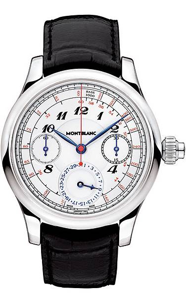 107341 萬寶龍Villeret系列Tachydate復刻版測速儀日曆計時腕錶，建議售價NT$1,790,800