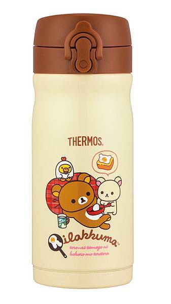 THERMOS 膳魔師拉拉熊保溫瓶【雞蛋布丁篇】350ml 定價1550元