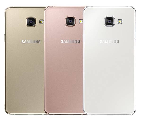 Galaxy A 2016年新版將推出「奪目金」、「自信白」、「風格粉」，預計於1月中旬起全台開賣