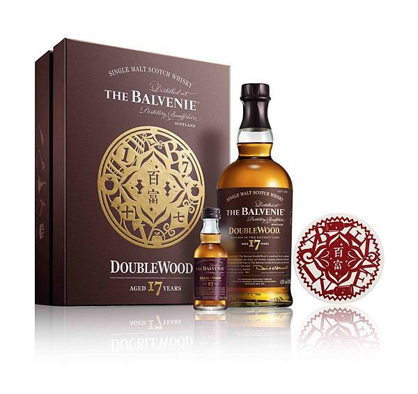 THE BALVENIE 百富17年 DOUBLEWOOD 單一麥芽威士忌禮盒 (17年 DOUBLEWOOD 700ml 一瓶 + 17年 D...