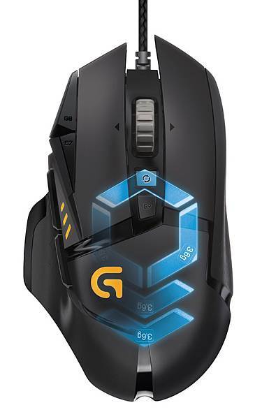 【圖一】G502 Proteus Spectrum RGB可調校遊戲滑鼠，融合外型與性能的完美搭配