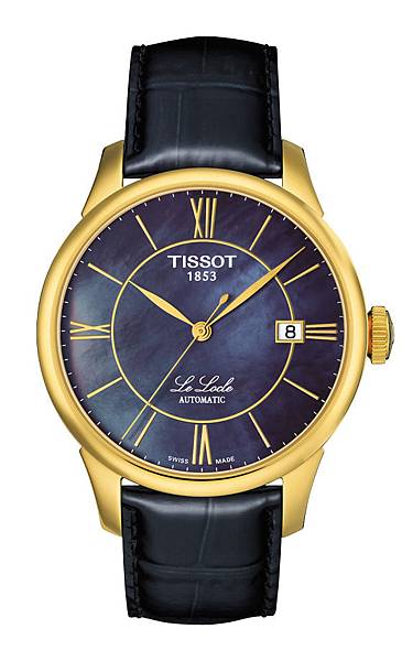 圖6. 天梭表Le Locle力洛克系列女裝自動腕錶，黃金色PVD塗層NT$19,400 - NT$22,900