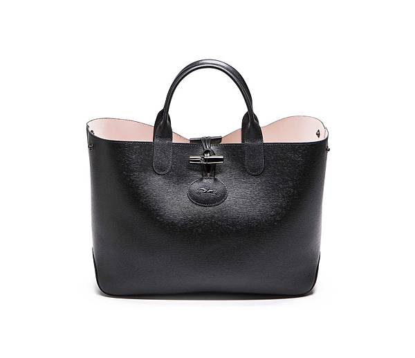 5.Longchamp_Roseau Reversible 竹節翻轉包款_黑色正面_NT15,000