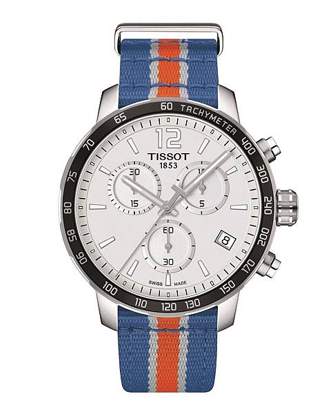 圖4 TISSOT Quickster 時捷系列NBA 特別版腕錶 – 紐約尼克隊代表色，NT$12,700