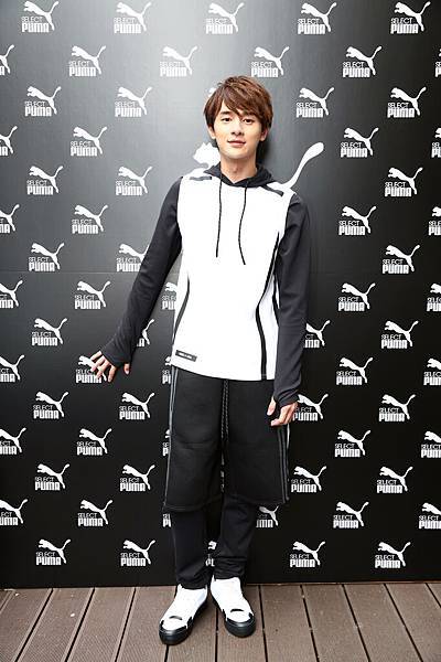 張軒睿身穿UEG系列服飾與鞋款，參與2016 AW PUMA SELECT新品展示會