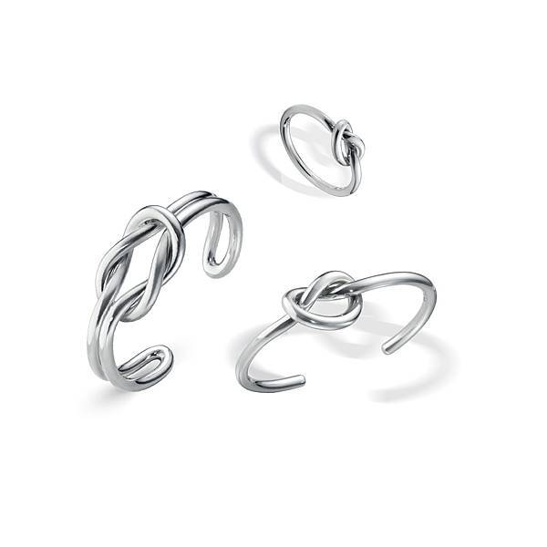 1. GEORG JENSEN_LOVE KNOT系列_純銀手鐲及戒指_建議售價NT$4,300 - 15,500