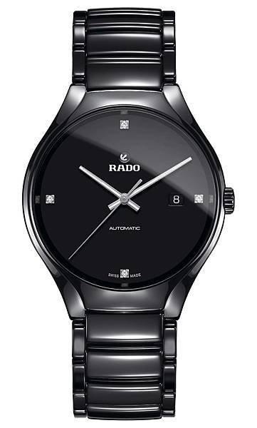 Rado True真我系列高科技陶瓷自動鑽錶_男錶銀色 建議售價NTD 64,500
