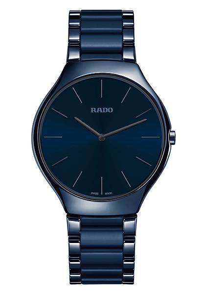 Rado True Thinline超薄系列玩色腕錶_墨藍色_錶圖