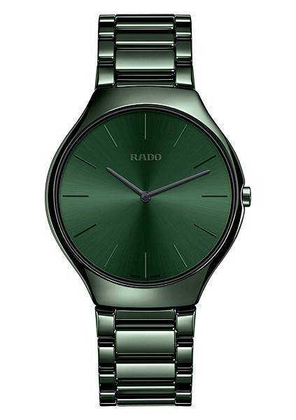 Rado True Thinline超薄系列玩色腕錶_森林綠色_錶圖