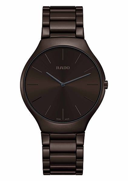 Rado True Thinline超薄系列玩色腕錶_巧克力色_錶圖