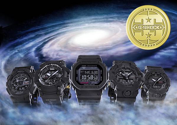 G-SHOCK 35周年紀念錶款 第一波「BIG BANG BLACK」系列