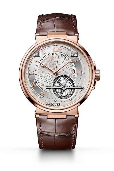 寶璣航海系列Marine 5887時間等式萬年曆陀飛輪腕錶，建議售價NT$6,936,000