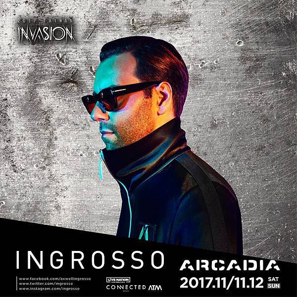 Arcadia Taiwan - Invasion演出嘉賓_11月12日壓軸演出_Sebastian Ingrosso