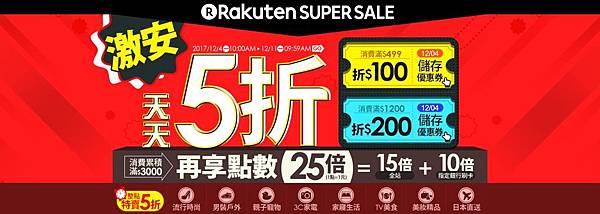 【新聞附件1】聖誕送禮必逛「樂天市場Super Sale」精省五大優惠