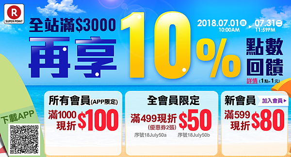 【新聞照片1】樂天市場全站消費滿3000元再享點數10%回饋.png