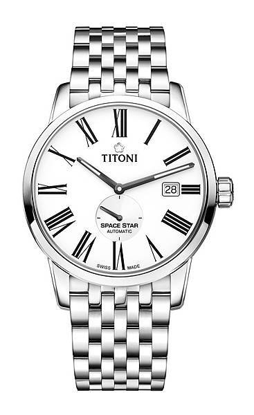 圖5.TITONI Space Star天星系列_晶炭灰錶盤精鋼錶帶款_建議售價NT$41,800.jpg