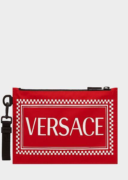 Versace Vintage Logo紅底白字手拿包 $12,000.jpg