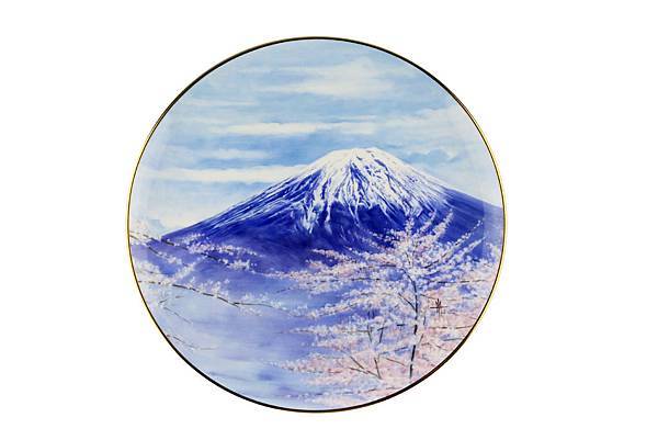 手繪富士山圓盤36cm-okada(23-AC446-T50104N).jpg