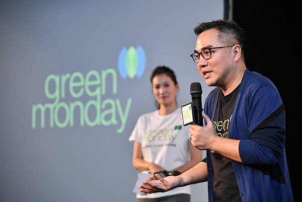 Green Monday創辦人楊大偉(David Yeung)於記者會上暢談Green Monday一日素食的理念(1).JPG