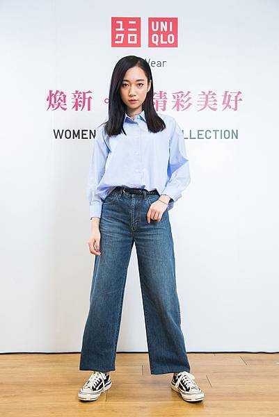 _鄉民老婆吳卓源出席UNIQLO 早秋女裝系列發表會，身著U寬版牛仔褲及超柔棉款寬版長襯衫，展現隨性有型的JU式時尚。.jpg