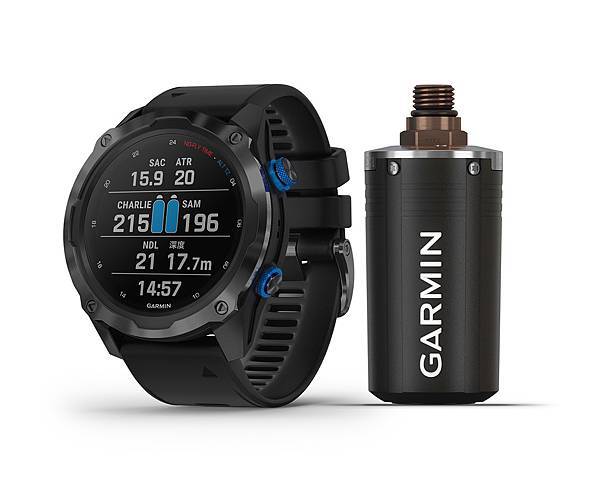 Garmin Descent Mk2i 潛水電腦錶搭配T1發射器發送範圍可達10公尺。.jpg