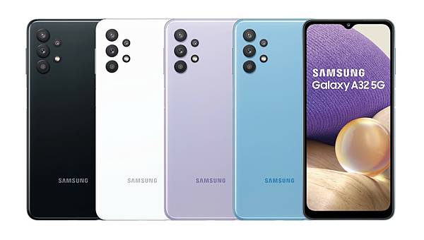 【新聞圖片2】Galaxy A32 5G將推出潮黑豆豆、沁白豆豆、絢紫豆豆、晶藍豆豆四色.jpg