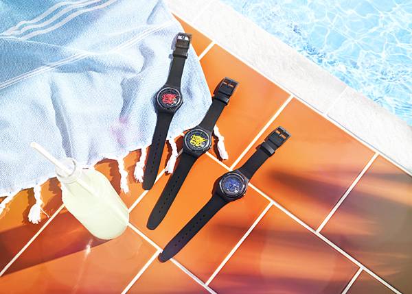 Swatch今夏推出NEW GENT BIOCERAMIC 系列腕錶，經典黑色搭配亮彩機芯獨特風格迎接夏天.jpg