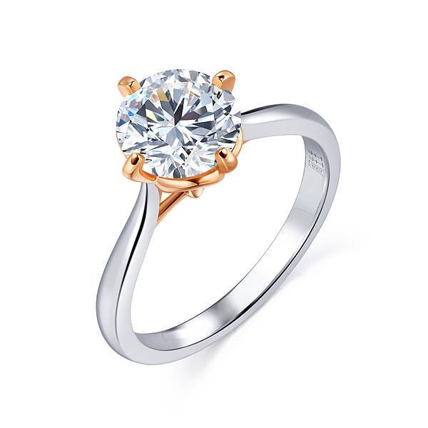 點睛品 點睛品 PROMESSA 同心結18K白金玫瑰金雙色鑽石戒指(以Inifini Love Diamond 鑲嵌)-2.jpg