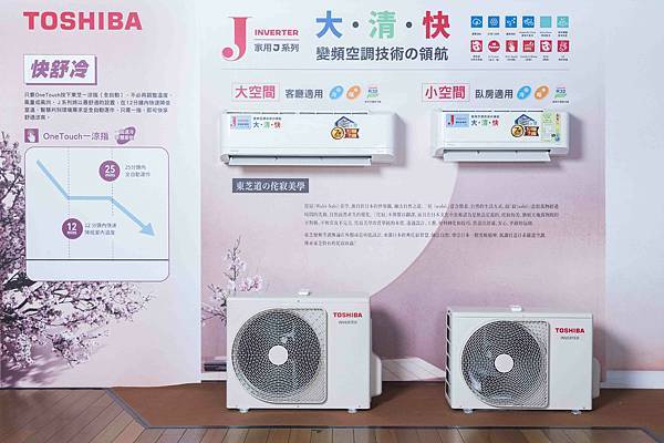 01_世界變頻空調之父日本TOSHIBA東芝空調推出全新Ｊ世代究極家用空調，以獨到的「大．清．快」黑科技，引領現代家庭空調需求趨勢。.jpg