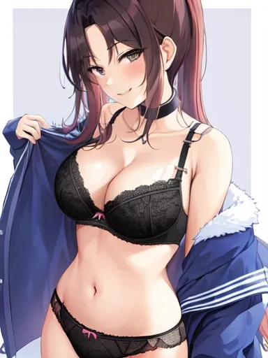 1girl-bra panties smile full body best quality masterpiece full body sexy bed large breasts-363323.png