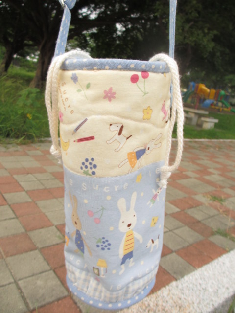 稀有絕版法國兔款 水壺提袋2013D90 可條提帯長短