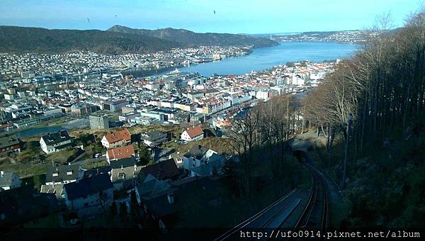 纜車上眺望Bergen港口