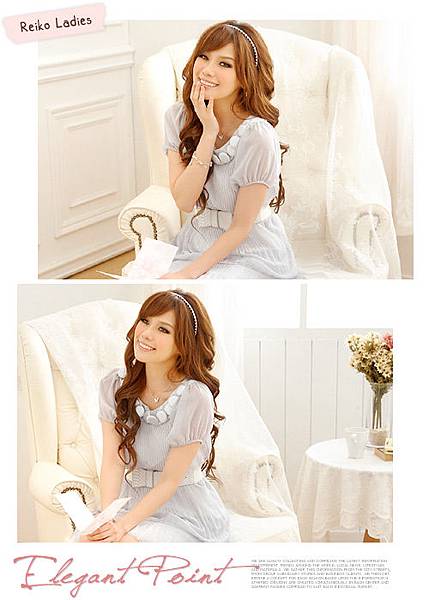 天母嚴選 百摺雪紡連衣裙灰04