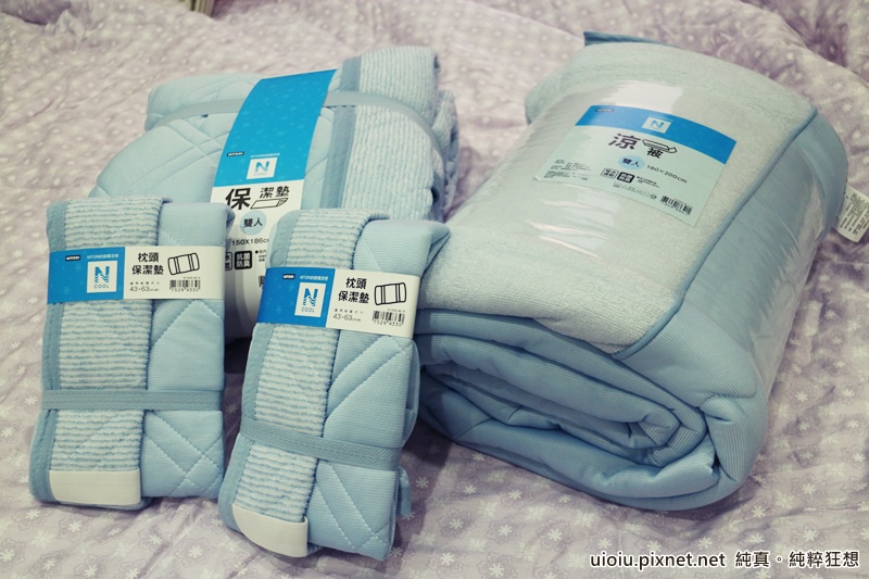 宜得利 N Cool涼被+枕頭保潔墊+床墊保潔墊之寢具組001.JPG