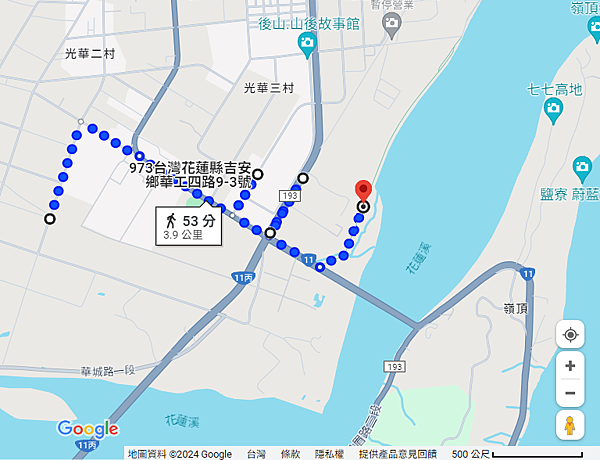 鯉魚潭、七星潭兩潭自行車道踏查記錄05-道班休息站到花蓮溪出