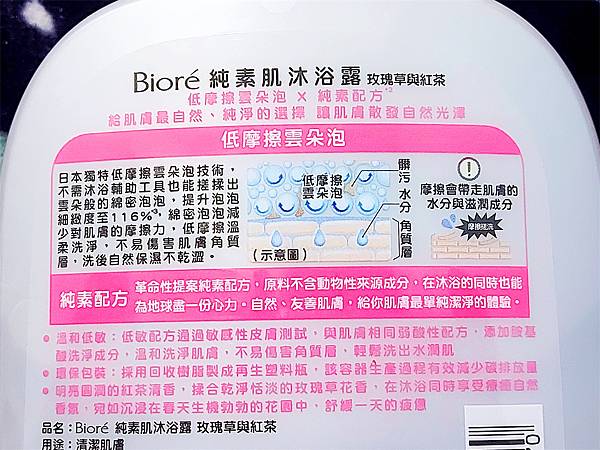 【Bioré】純素肌沐浴露-《玫瑰草與紅茶》、《鼠尾草與萊姆