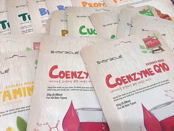【台中美食】韓國保養品 \ 韓國面膜推薦。韓國平價面膜 S+Miracle 保濕面膜、蝸牛面膜等共14款開箱使用分享－韓國 S+Miracle 膠原蛋白精華面膜