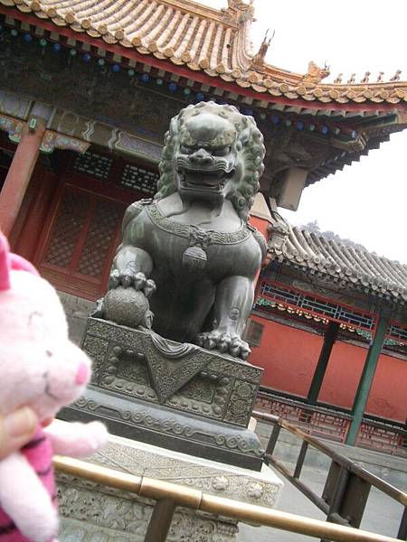 Little Pig visit the stone lion in 頤和園