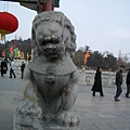 A stone lion in north-ocean park