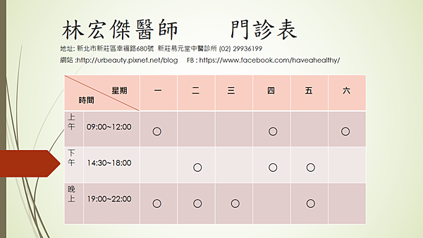 林宏傑醫師門診時間