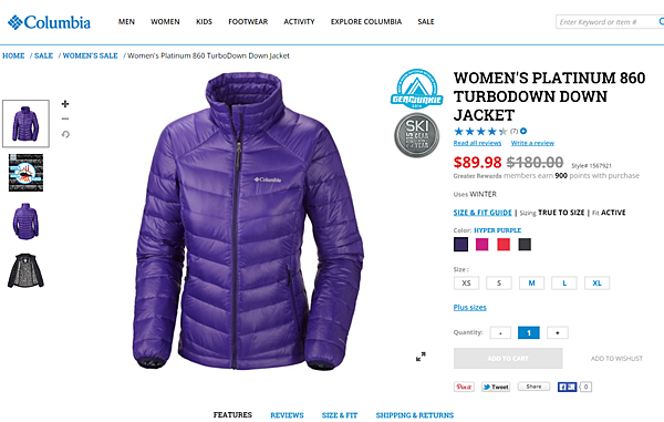 Women&rsquo;s Platinum 860 Turbodown&trade; Down Jacket
