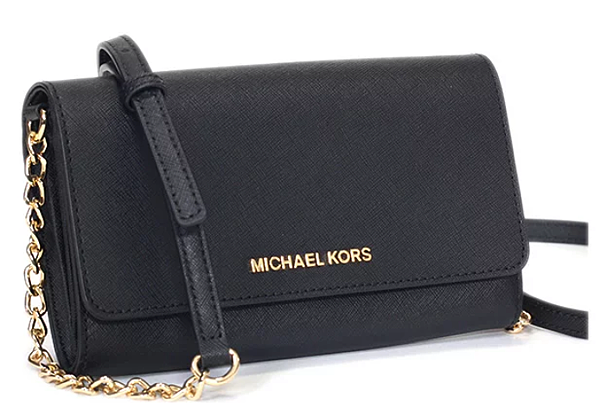 Michael Kors 35S8GTVC3L 黑色防刮皮MK金 